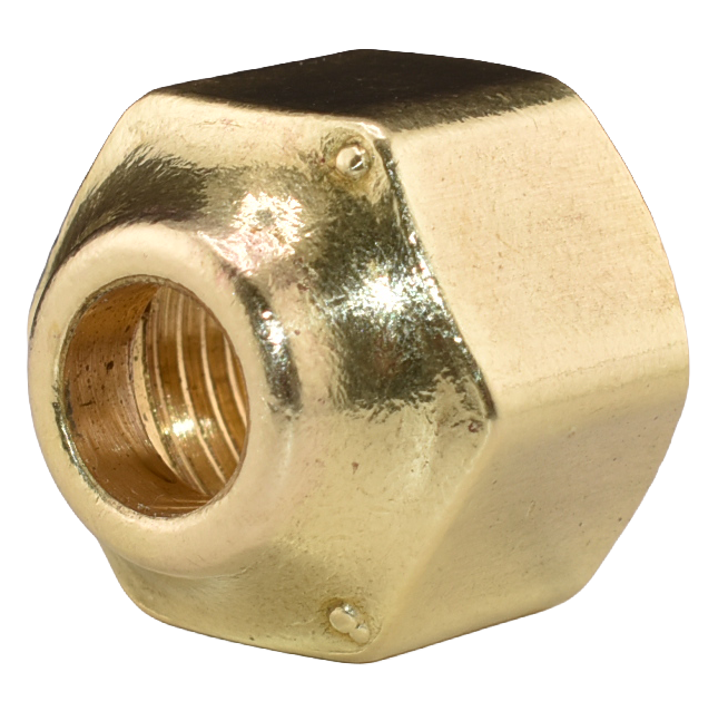 NSR4- Brass Fitting, 45° Flare, Short Forged Tube Reducing Nut