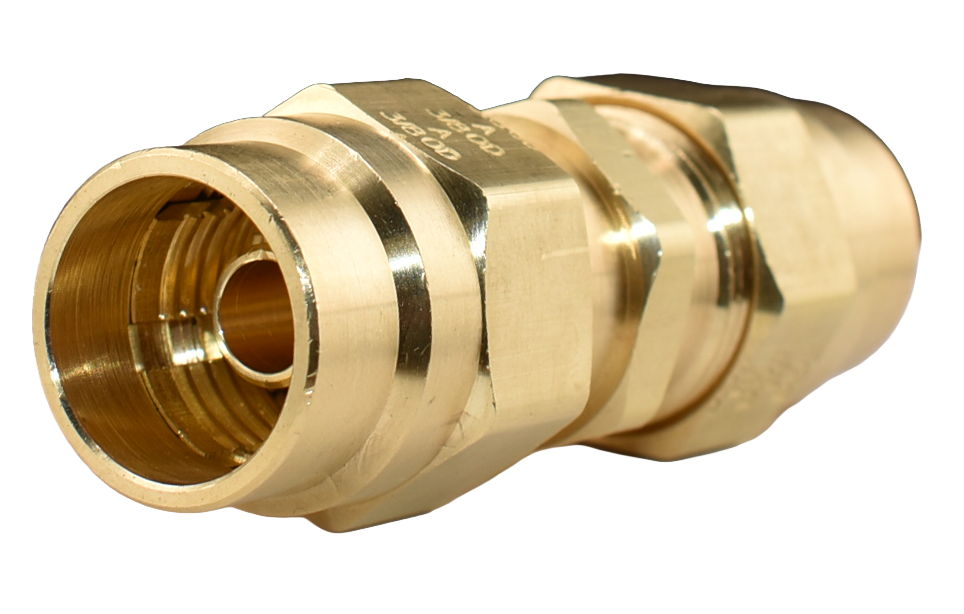 362A, Brass Air Brake Union End Union or Hose Splicer for J1402 Air Brake Hose