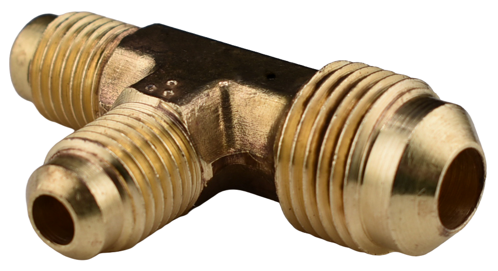 Brass Male Flare (45°) Reducing Tee Fitting, TR2 Series