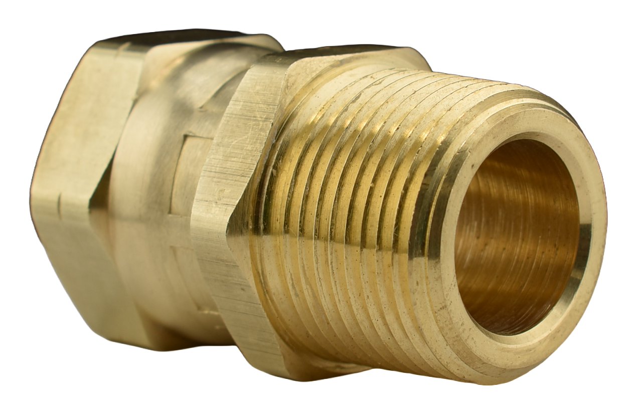 Brass Female Flare Swivel to Male Pipe Thread Fitting, 109 Series