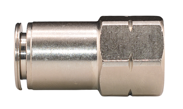 Nickel Plated Brass Push to Connect Female Connector Fitting, 266PPNI Series