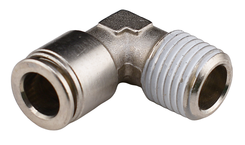 Brass Nickel Plated Push to Connect Fitting, 90° Male Elbow, 269PPNI Series