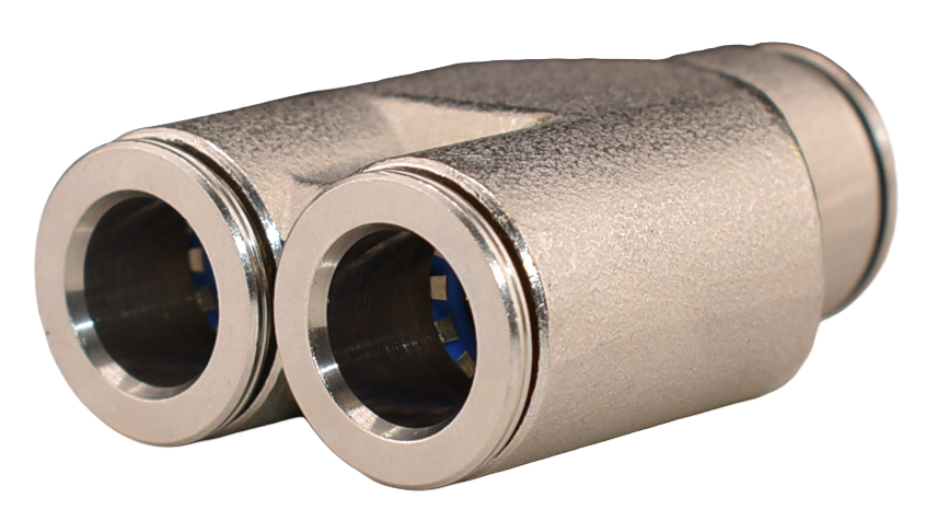 Brass Nickel Plated Push to Connect Fitting, Union Y Connector, 289PPNI Series