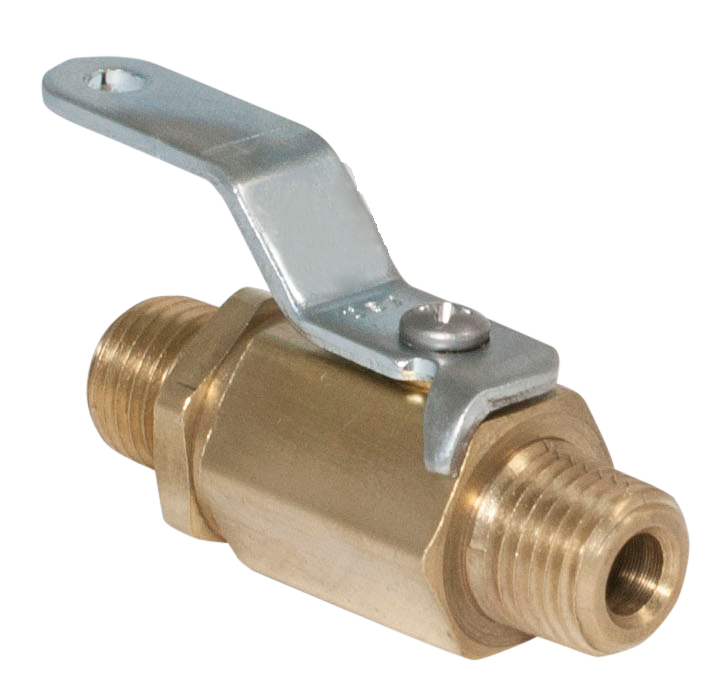 Brass Mini Ball Valve, Male Pipe x Female Pipe, 351BV Series