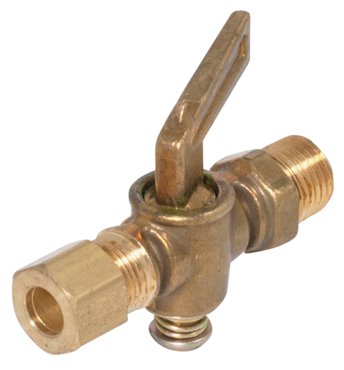 133C Series, Tube x MPT Brass Spring Bottom Valve
