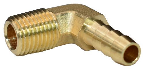 90° Brass Hose Barb Fitting