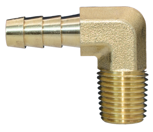 90° Brass Hose Barb Fitting