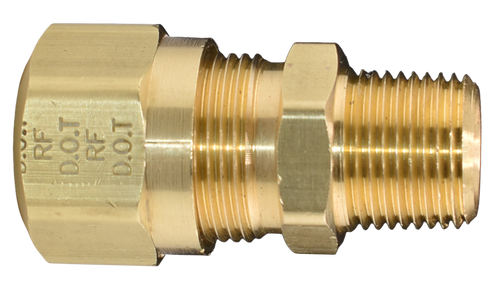 Brass Nylon Air Brake Fitting, Male Connector, 68NAB Series