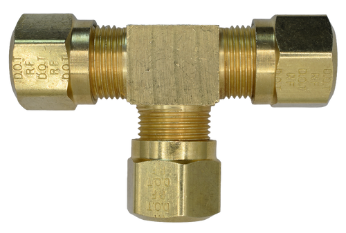 Brass DOT Nylon Air Brake Compression Tee Fitting, 64NAB Series