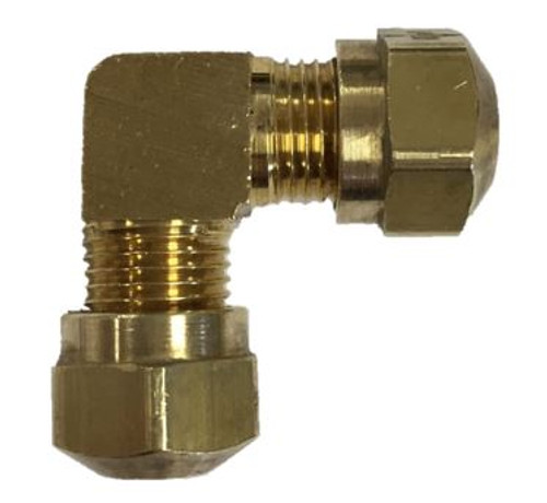 Tacoma Screw Products  1/4 D.O.T. Air Brake Brass Fitting for Nylon  Tubing (Push-In) - 90 Union Elbow