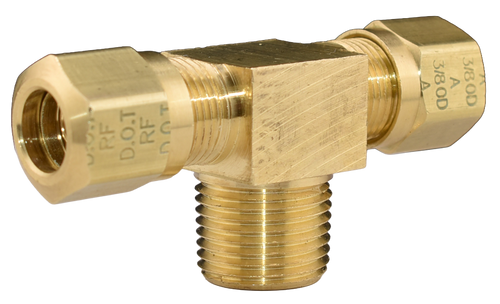 Brass Nylon Air Brake Compression Fitting, Male Branch Tee Fitting, 72NAB Series