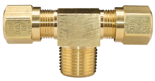 Brass Nylon Air Brake Compression Fitting, Male Branch Tee Fitting, 72NAB Series