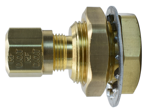 Brass Nylon Air Brake Compression Bulkhead Fitting, 68NABH Series