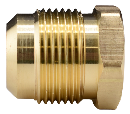 Brass Fitting, 45° Flare Plug, P2 Series