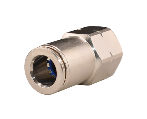 Nickel Plated Brass Push to Connect Female Connector Fitting, 266PPNI Series