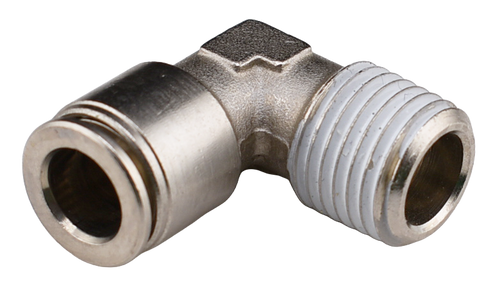 Brass Nickel Plated Push to Connect Fitting, 90° Male Elbow, 269PPNI Series