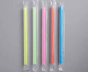 8.8" Plastic Bubble Tea Straws (Assorted Colors) - 2400 PCS (Himson)