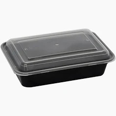 16 oz Rectangular Microwavable Meal Prep Container Combo - 150 Sets (Elite Value)