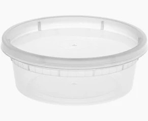 8 oz Round Microwavable Soup Container Combo - 240 Sets (FUHE1)