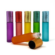 Vibrant Color Roll On Bottle with Stainless Steel Ball - Set of 6