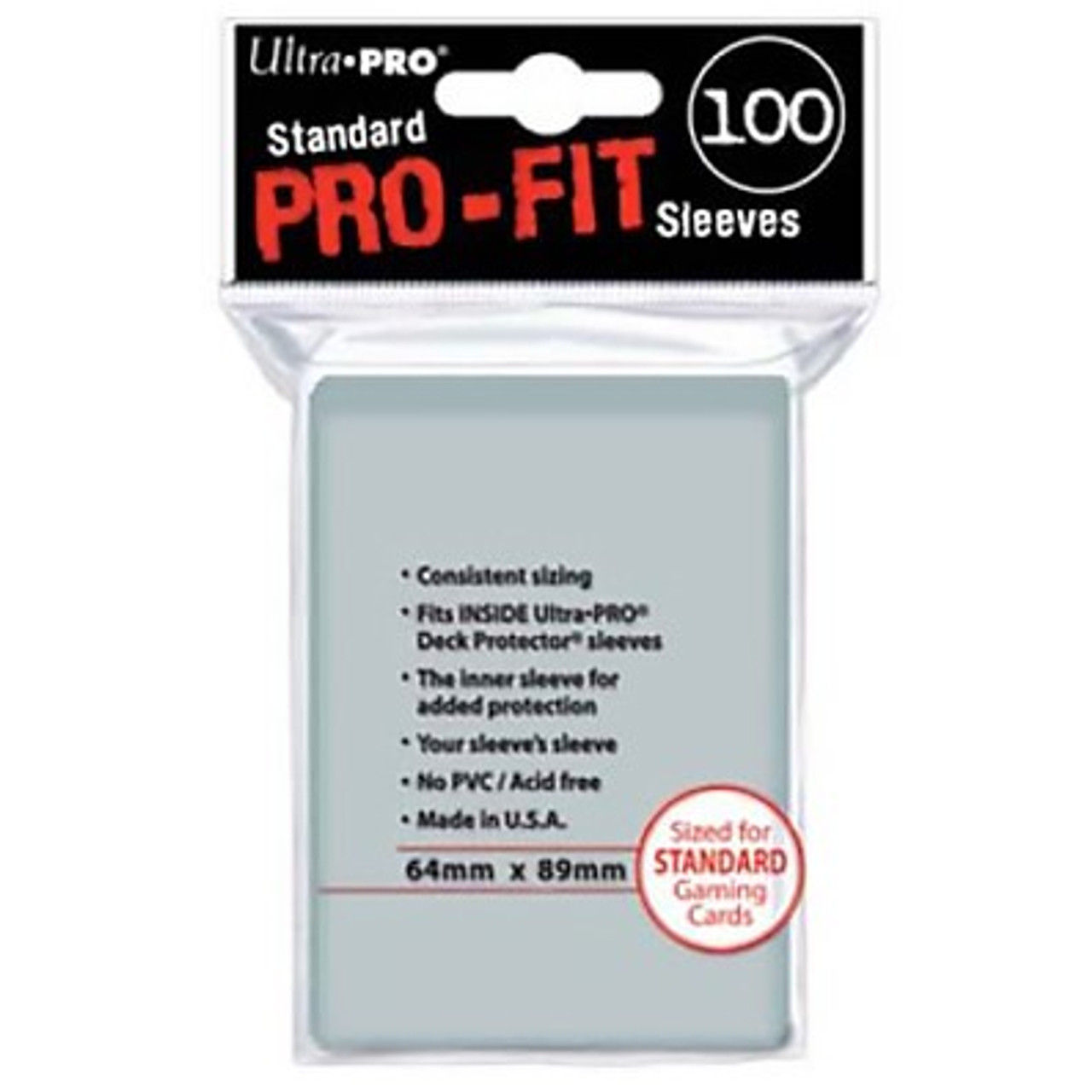 Pro Fit Inner Sleeve Standard 64mm x 89mm - Ultra Pro