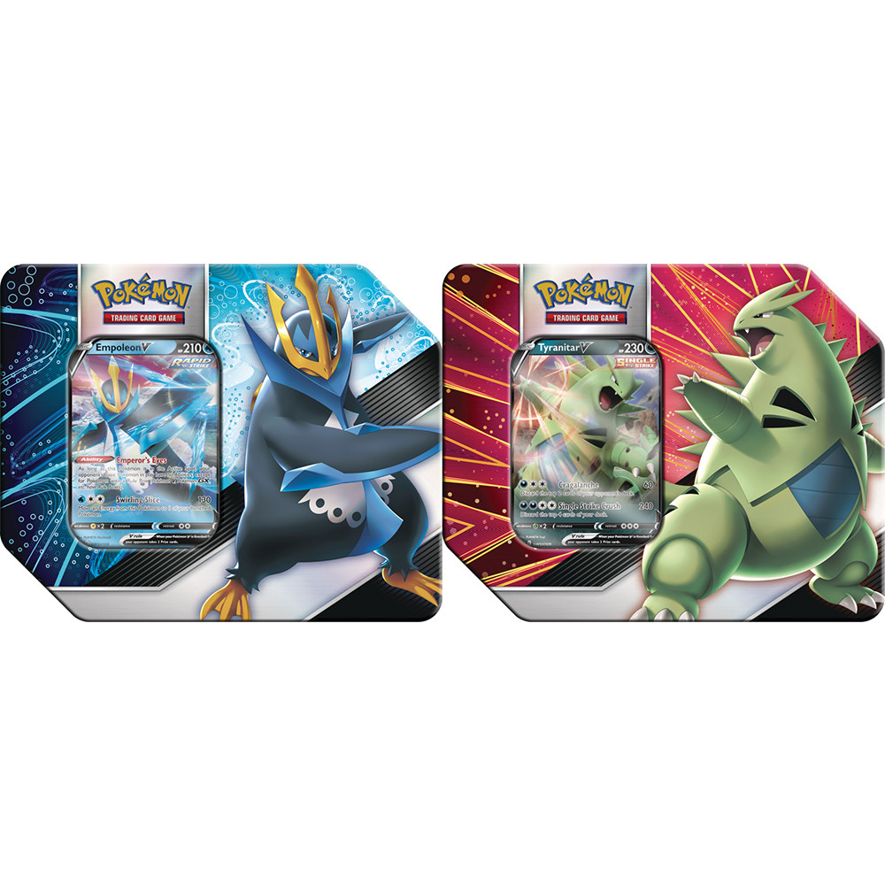 pokemon trading card games v strikers tin Pokmon TCG- This tin includes a promo card featuring Empoleon V Pokmon TCG - V Strikers
