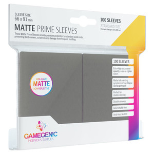 Matte Prime Gray Sleeves (100pk) - GameGenic Matte Prime Gray Sleeves (100pk) - GameGenic