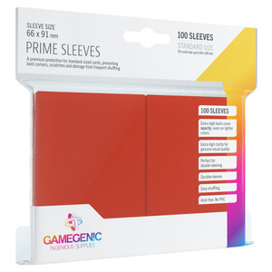 Prime Red Sleeves (100pk) - GameGenic Prime Red Sleeves (100pk) - GameGenic