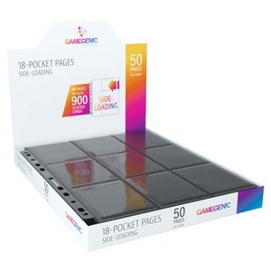 Binder Pages 18 pocket Sideloading Black (50 pages) Binder Pages 18 pocket Sideloading Black (50 pages)