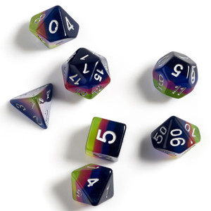 7-Set Pink, Green, and Blue - Sirius Dice