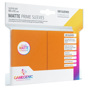 Matte Prime Orange Sleeves (100pk) - GameGenic Matte Prime Orange Sleeves (100pk) - GameGenic