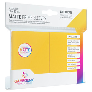 Matte Prime Yellow Sleeves (100pk) - GameGenic Matte Prime Yellow Sleeves (100pk) - GameGenic