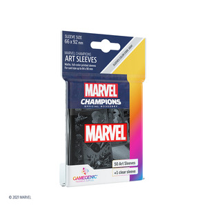 MARVEL CHAMPIONS SLEEVES: MARVEL BLACK - GameGenic MARVEL CHAMPIONS SLEEVES: MARVEL BLACK - GameGenic
