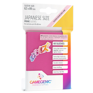 PRIME JAPANESE SIZED SLEEVES PINK - GAMEGENIC PRIME JAPANESE SIZED SLEEVES PINK - GAMEGENIC