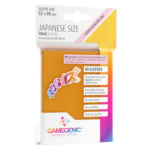 PRIME JAPANESE SIZED SLEEVES ORANGE - GAMEGENIC PRIME JAPANESE SIZED SLEEVES ORANGE - GAMEGENIC
