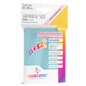 PRIME JAPANESE SIZED SLEEVES CLEAR - GAMEGENIC