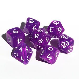 7pc RPG Set - Calypso with White - Die Hard Dice 7pc RPG Set - Calypso with White - Die Hard Dice