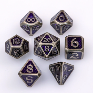 7pc RPG Set - Drakona Gemtooth - Edohain - Metal Dice - Die Hard Dice