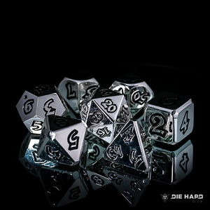 7pc RPG Set - Lumina Witness - Metal Dice - Die Hard Dice