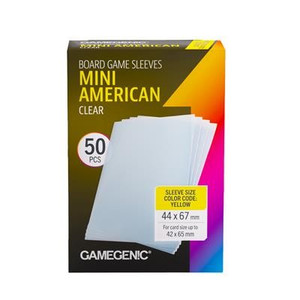 MINI AMERICAN - CLEAR SLEEVES 50 PACK - GAMEGENIC