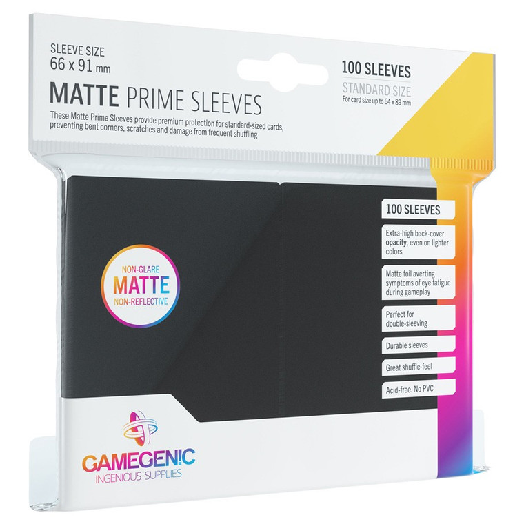 Matte Prime Black Sleeves (100pk) - GameGenic