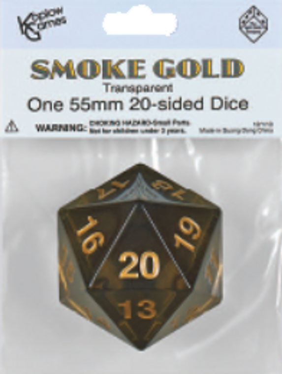 D20 55mm Roll Down Smoke Gold - Dice