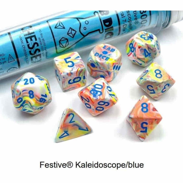 7CT LAB DICE (SERIES 5): FESTIVE KALEIDOSCOPE / BLUE