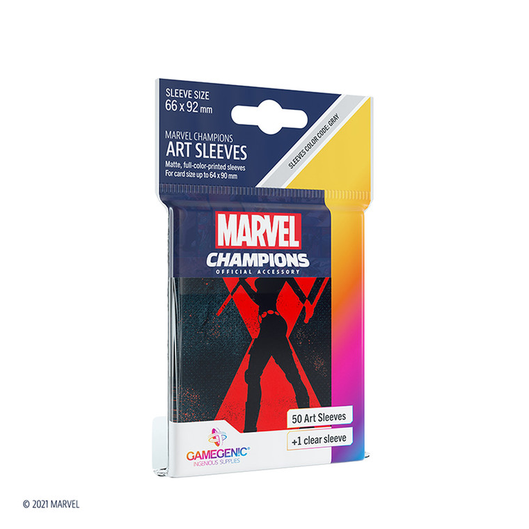 MARVEL CHAMPIONS SLEEVES: BLACK WIDOW - GameGenic