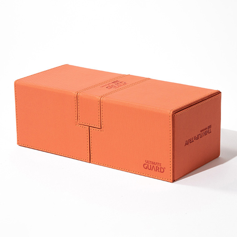 Twin Flip n Tray - Deck Box - Orange - Ultimate Guard