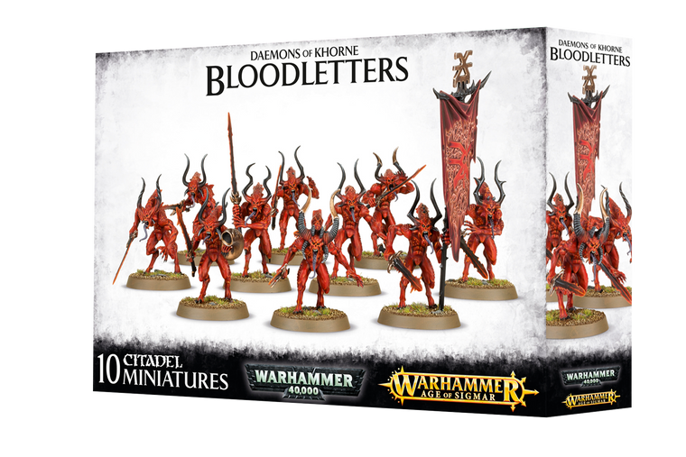 WARHAMMER - AGE OF SIGMAR - DAEMONS OF KHORNE BLOODLETTERS - GAMES WORKSHOP