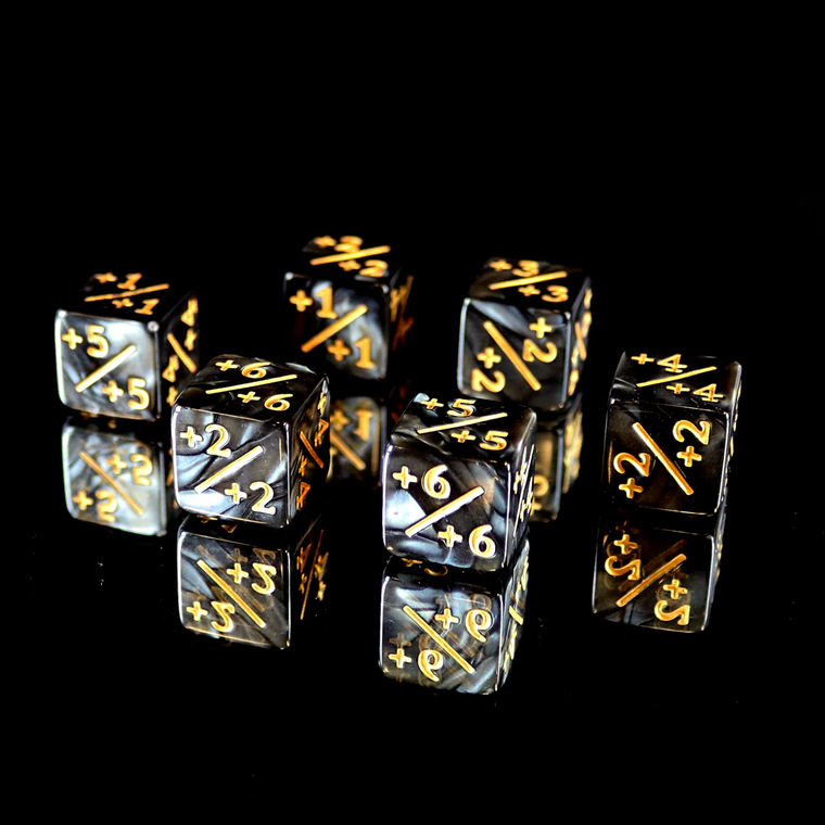 Positive 6pc Counter Set - Smoke for MTG - Die Hard Dice