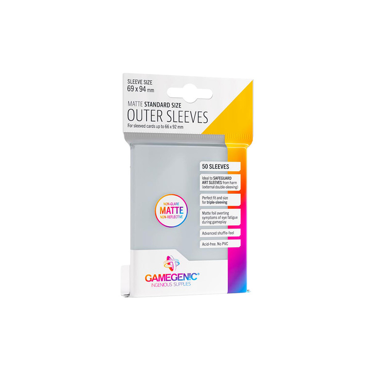 OUTER SLEEVES - 50 PACK MATTE - GAMEGENIC