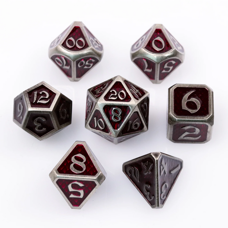 7pc RPG Set - Drakona Gemtooth - Tekalion - Metal Dice - Die Hard Dice