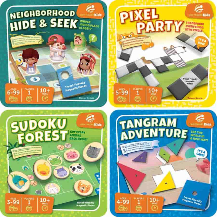 CHIP THEORY GAMES FOUR PACK - KIDS GAMES - BOARD GAMES